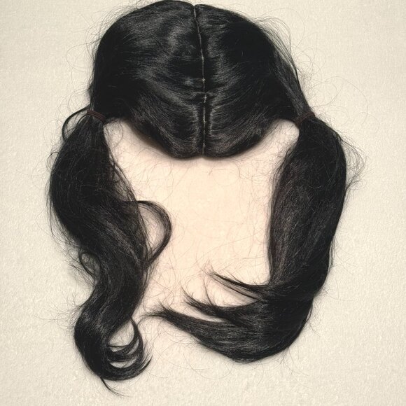 HIGH QUALITY Black Wig with Pigtails - Cute Kawaii Cosplay & Halloween Skin Top - Picture 2 of 3